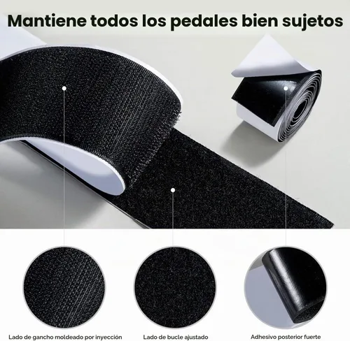 Vista 2 de ENO MUSIC Pedalboard Pedal Tape, Guitar Effects Pedal Board Hook and Loop Mounting Tape Length 2M Width 5CM