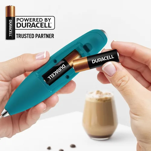 Vista 449 de Zulay Milk Boss Espumador de leche potente manual, hace espuma para latte, batidor para mezclar bebidas, café, miniespumador para capuchino, frappé