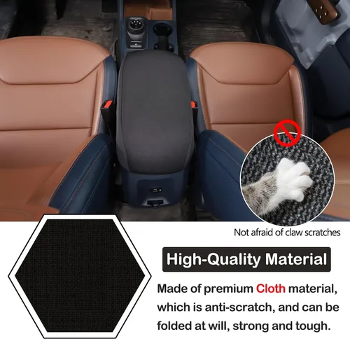 Vista 2 de Aunginsy Funda Protectora para Consola Central de Automóvil Compatible con Ford Maverick 2022-2025, Funda Cojín Protector de Tapa de Caja