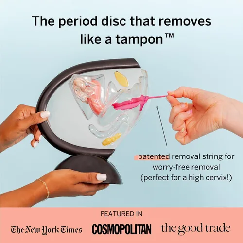 Vista 3 de Copa Menstrual Pixie & Disco Duo para Cuidado Femenino - Clasificada como número 1 como la copa reutilizable más cómoda y disco para el período