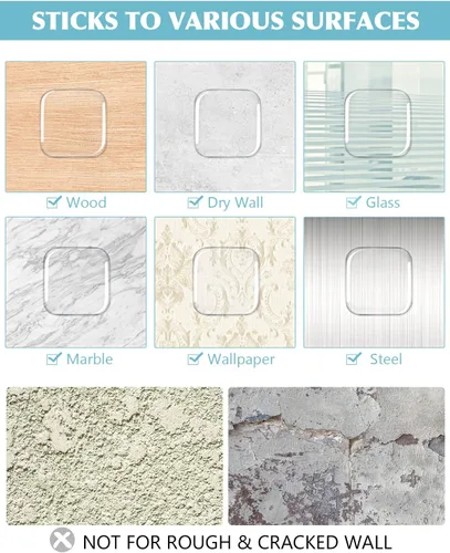 Vista 6 de Protector de pared para puerta, reutilizable de 1.57 pulgadas con adhesivo autosuficiente, gel silencioso y absorbente de golpes para el hogar