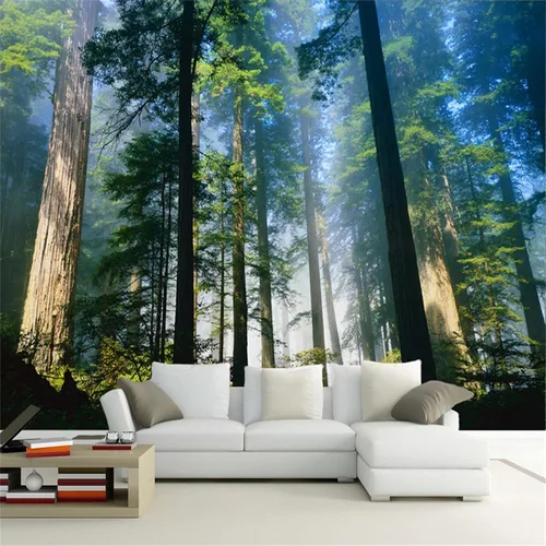 Vista 17 de Murales de pared 3D para techo, cielo azul y nubes blancas, papel tapiz panorámico extraíble, con ondas de nube, adecuado para decoración del hogar