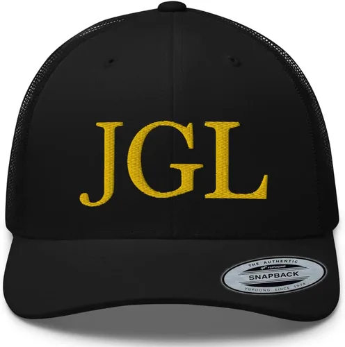 Vista 3 de JGL Gorra de camionero bordada dorada Chapo Guzman Chapito 701 Snapback Sombrero ajustable Gorra JGL Negro