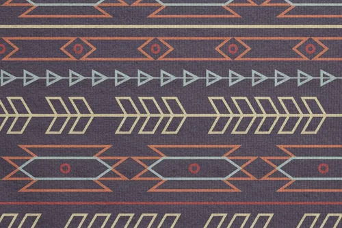 Vista 5 de Ambesonne Toalla étnica para esterilla de yoga, patrón ornamental con flechas y triángulos motivos del folclore, antideslizante, absorbente
