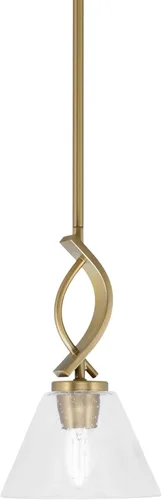 Vista 47 de Toltec Lighting Cavella Stem Colgado Mini colgante, acabado grafito, vidrio de muselina blanca de 4 pulgadas