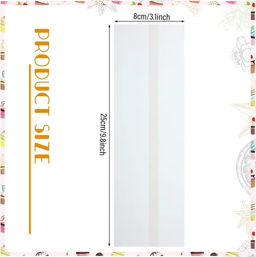 Vista 3 de Zhehao 1000 bolsas de cubiertos de churro, fundas de papel kraft blancas, bolsas de papel para galletas, cubiertos de papel para panadería