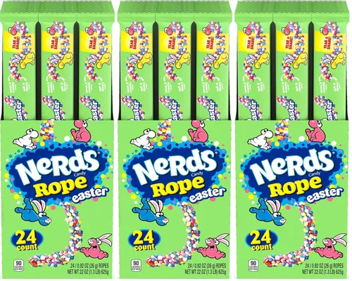 Vista 7 de NERDS Hoppin' Rope, caramelo de Pascua de primavera, 0.92 onzas (paquete de 24)
