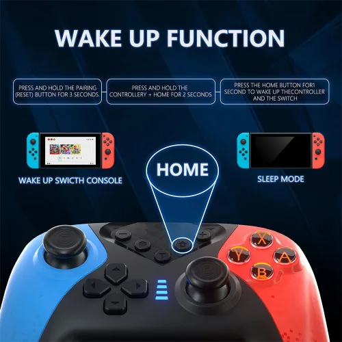Vista 7 de SZDILONG 2Pack Nintendo Switch Controllers with Turbo, Vibration, and Wake-Up Feature for Nintendo SwitchLiteOLED - Ultimate Gaming Experience
