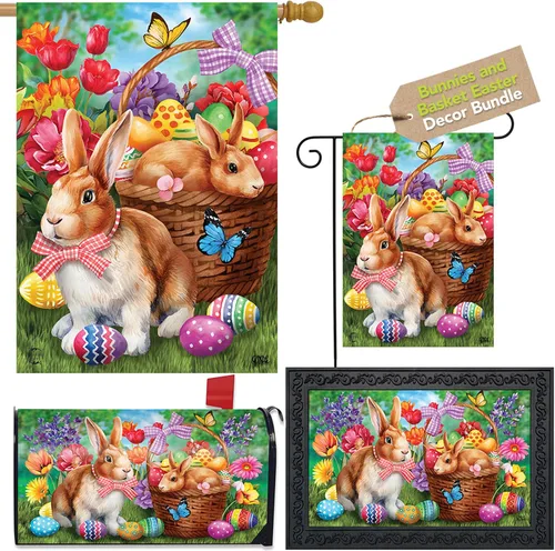 Vista 2 de Briarwood Lane Colección de diseño de Pascua de conejitos y cestas