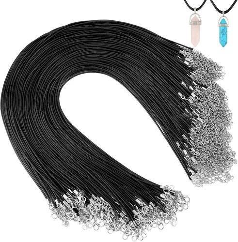 Vista 19 de Tudomro - 100 unidades de collar de cuero a granel para joyas, básico, 20 pulgadas