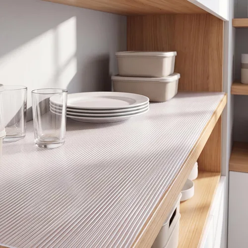 Vista 9 de Shelf Drawer Liner for Kitchen Cabinet Non Adhesive 11 Inch Wide X 20 Ft Clear