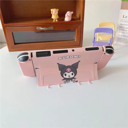 Vista 3 de ENIFLY Linda funda suave a prueba de golpes Kuromi acoplable compatible con Nintendo Switch OLED, carcasa duradera resistente a los arañazos
