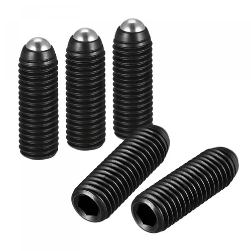 Vista 9 de uxcell Tornillos de fijación de punto de bola, 5pcs M10 x 0.472 in de acero de alto carbono Métrico Spring Hex Socket Grub Tornillo