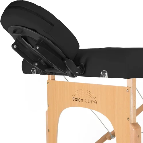 Vista 2 de Saloniture - Mesa de masaje plegable portátil profesional con estuche de transporte, color negro