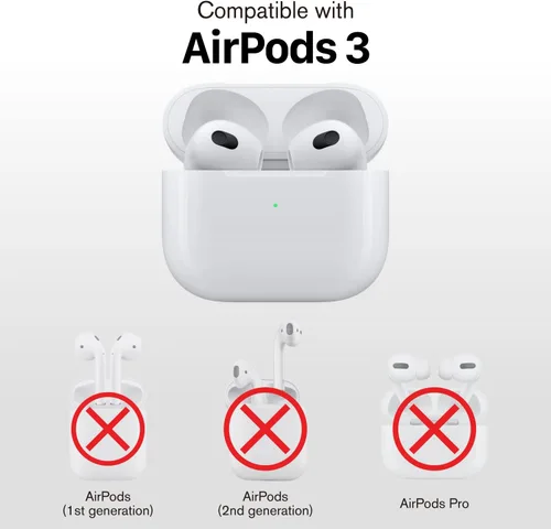 Vista 7 de VENA vArmor - Funda resistente compatible con Apple Airpods 3 2021, mecanismo de bloqueo seguro, resistente a prueba de golpes, con mosquetón