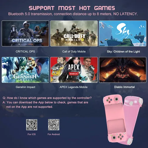 Vista 7 de Megadream Controlador de videojuegos móvil para iPhone iOS Android PC funciona con iPhone 14131211X iPad Samsung Galaxy TCL tablet Apex Legends Call