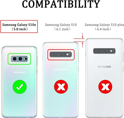 Vista 2 de Korecase - Carcasa para Samsung Galaxy S10E con soporte de anillo, color Negro