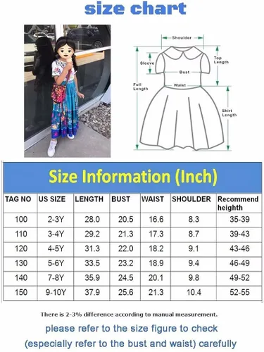 Vista 5 de SZ-TONDA Kids Princess Costume Dress - Girls Halloween Cosplay Outfit Clothes