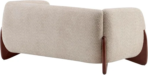Vista 8 de Christopher Knight Home Alma - Sofá biplaza Boucle de 63 pulgadas con patas de madera, sofá de 2 plazas para sala de estar, sillón tapizado, sofá