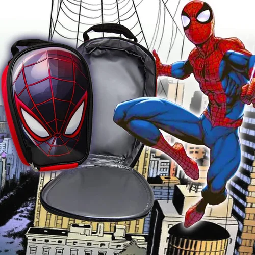 Vista 6 de Bioworld Marvel Spider-Man Lenticular Comic Superhero - Bolsa de almuerzo aislada de 10 pulgadas