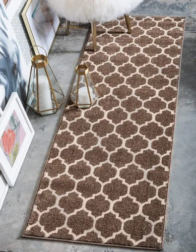 Vista 51 de Unique Loom Trellis Collection - Alfombra de área de Filadelfia, rectangular de 2 pies 2 pulgadas x 3 pies, color morado y marfil