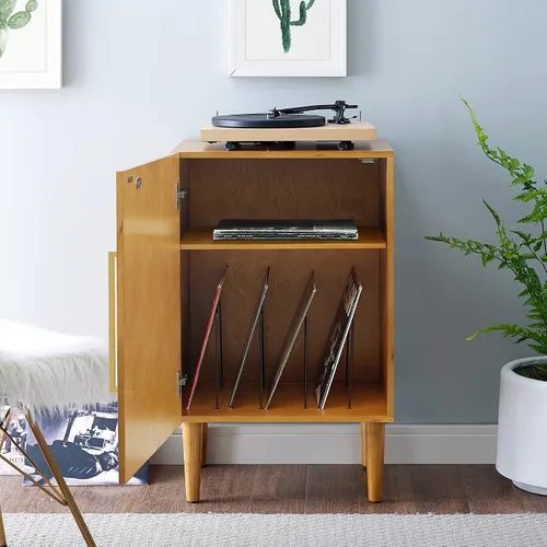 Vista 9 de Armario para consola de medios Everett moderna estilo vintage, CF1103, de Crosley Furniture