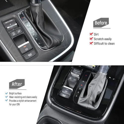 Vista 4 de AntBooBoo para Honda CRV 2023 2024 2025 Panel Protector de Cambios de Palanca de Control Central, Accesorio de Cubierta Interior para CR-V LX EX