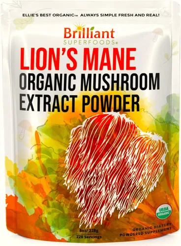 Vista 10 de Ellie's Best Suplemento orgánico de mezcla de extracto de polvo de 7 hongos, 114 porciones Cordyceps de doble extracción de alta potencia, Reishi