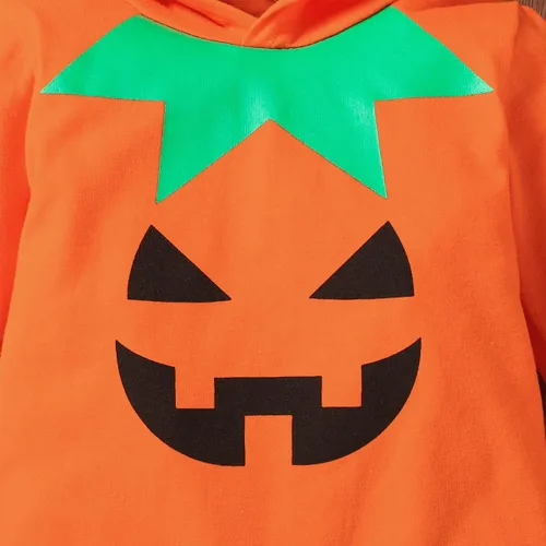 Vista 5 de Shalofer Ropa de Halloween para bebé niño y niña, traje de Halloween de manga larga con capucha
