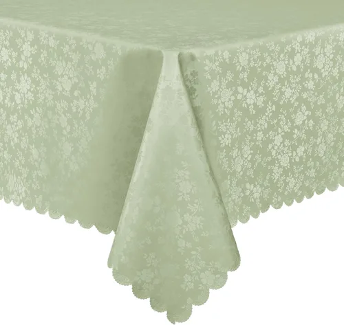 Vista 75 de Smiry Mantel cuadrado, mantel de vinilo resistente al agua, lavable, para cocina y comedor (azul bebé, 54 x 54 pulgadas)