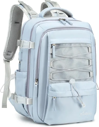 Vista 11 de Mochila de viaje para mujeres y hombres, mochilas para laptop de 15.6 pulgadas con puerto USB, bolsa de transporte aprobada por aerolíneas, bolsas