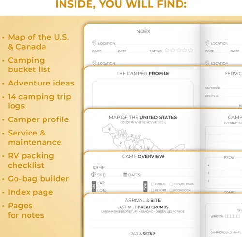 Vista 3 de Clever Fox CF Camping Journal (Amber Yellow, Pocket (3.7'' x 5.6''))