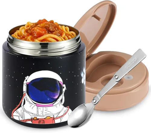 Vista 13 de Termo para comida caliente para niños – 15.2 onzas, tarro de comida aislado a prueba de fugas, termo de sopa, recipientes de almuerzo aislados