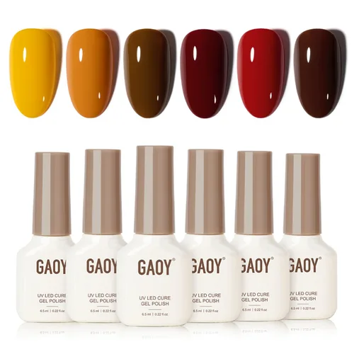Vista 28 de GAOY Berry Collection - Esmalte de uñas en gel, color rosa intenso, borgoña, rojo, cereza y magenta, kit de esmalte de uñas para manicura de salón