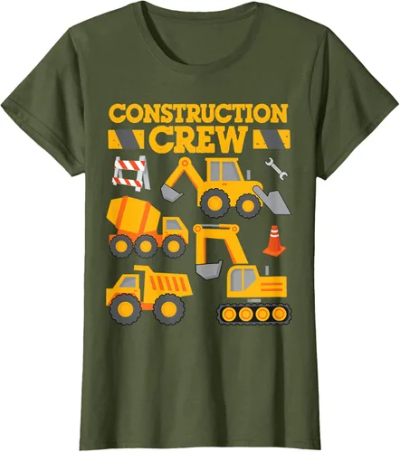 Vista 73 de Construction Crew Worker Excavator - Camiseta para niños y niñas Negro