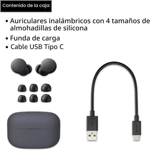 Vista 6 de Sony LinkBuds S - Auriculares de botón verdaderamente inalámbricos con cancelación de ruido con Alexa integrado, auriculares Bluetooth compatibles