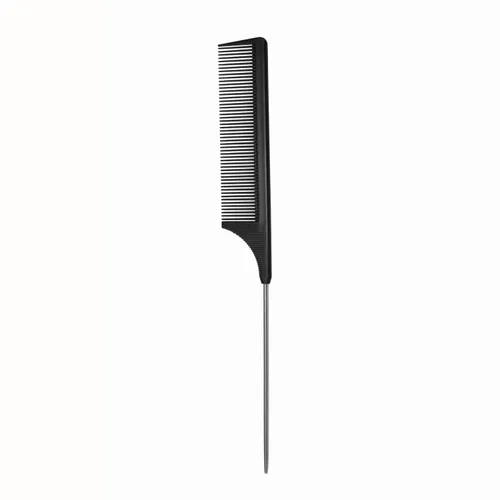 Vista 7 de Peine de peluquería profesional Master Barber y Salon Antiestático Resistente al Calor Peine Fuerte y Duradero, Dientes Medianos y Finos en Ámbar
