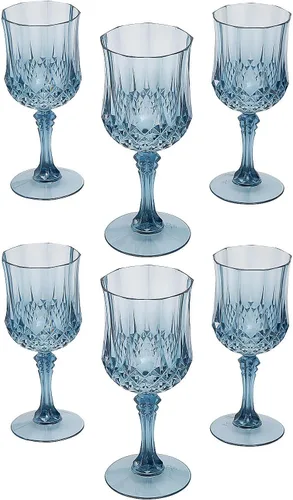 Vista 22 de Fun Express Copas de vino de plástico sin BPA con estampado ámbar, 12
