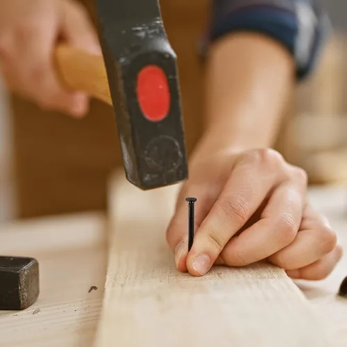 Vista 6 de Uñas de hardware de 1 pulgada, (1351 unidades), uñas negras de 2 libras, uñas para colgar imágenes, uñas pequeñas, uñas de pared, uñas de madera