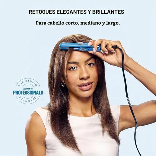 Vista 2 de BaBylissPRO Nano Titanium Mini Flat Iron Hair Straightener, 0.5" Hair Straightener Iron for Touch Ups & All Hair Types, Perfect for Travel