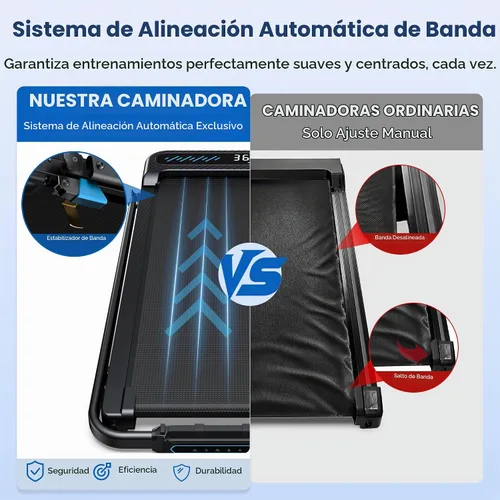 Vista 3 de Cardirun Almohadilla para caminar con 10% de inclinación, 4 en 1 plegable caminadora con barra de mango para espacios pequeños en el hogar, 3.0 HP