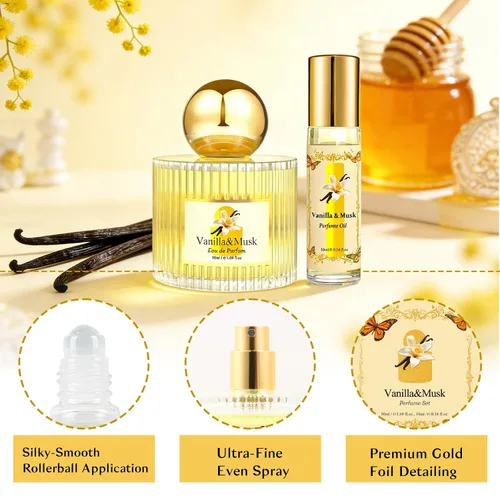 Vista 4 de Perfumes de feromonas para mujer, aceite de perfume floral y afrutado, 0.3 onzas líquidas de aceite de perfume de feromonas de larga duración
