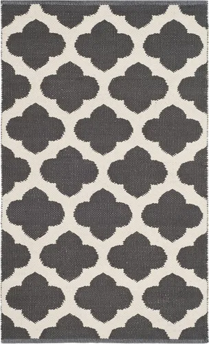 Vista 16 de SAFAVIEH Montauk Collection - Alfombra decorativa, 2 pies 6 pulgadas x 4 pies, color negro y marfil, hecho a mano, de algodón enrejado, ideal