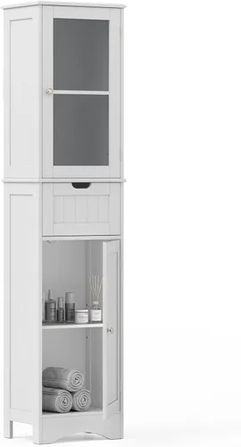 Vista 10 de LOKO Gabinete de almacenamiento de baño de 67 pulgadas de alto, gabinete de Negro