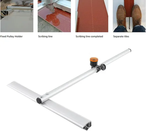 Vista 3 de CYJZWOH Herramienta de corte de vidrio en forma de T, engrasado de control automático, barra de hoja de aleación de aluminio, para vidrio grueso