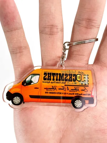 Vista 3 de GROZON 100 Pcs Custom Bulk Keychain Personalized Acrylic Keychains Promotion Gifts Promotion Items Key Tag Wholesale Keychain