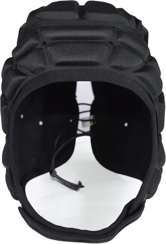 Vista 2 de Hobrave Casco de fútbol con bandera acolchada suave para niños y jóvenes