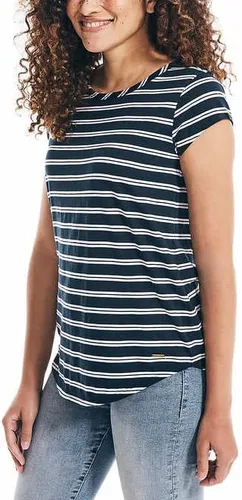 Vista 3 de Nautica Camiseta Slub Mujer Color Rayas Azules Talla XXL, Azul
