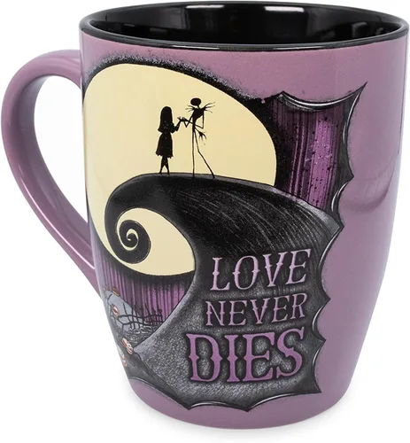 Vista 7 de Disney - Taza de cerámica de 18 onzas con diseño de Jack Skellington 3D en el interior, taza de café grande para expreso, cafeína, artículos 3D Jack