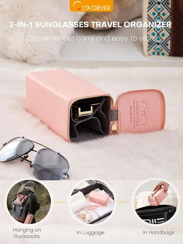 Vista 27 de Sunglasses Travel Case Organizer Hangable for Men Women, Eyeglasses Foldable Storage Organizer